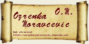 Ozrenka Moravčević vizit kartica